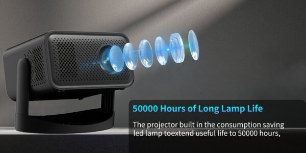 Portable Projector with WiFi, 1080P, 4K Support Projector, Built-in Apps, 180° Adjustable, Auto Focus, Compatible with TV Stick/USB/Laptop, Suitable for Home Theater, Conference Office - Image 16