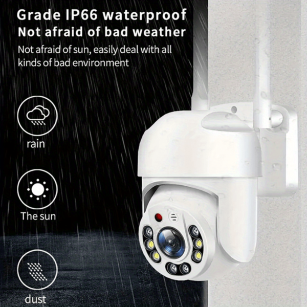 Teruhal Outdoor WiFi Security Camera - Waterproof, Auto-Tracking with 360° Panoramic View, Full Color Day & Night, Human Motion Detection, Two-Way Audio, USB Powered - Image 12