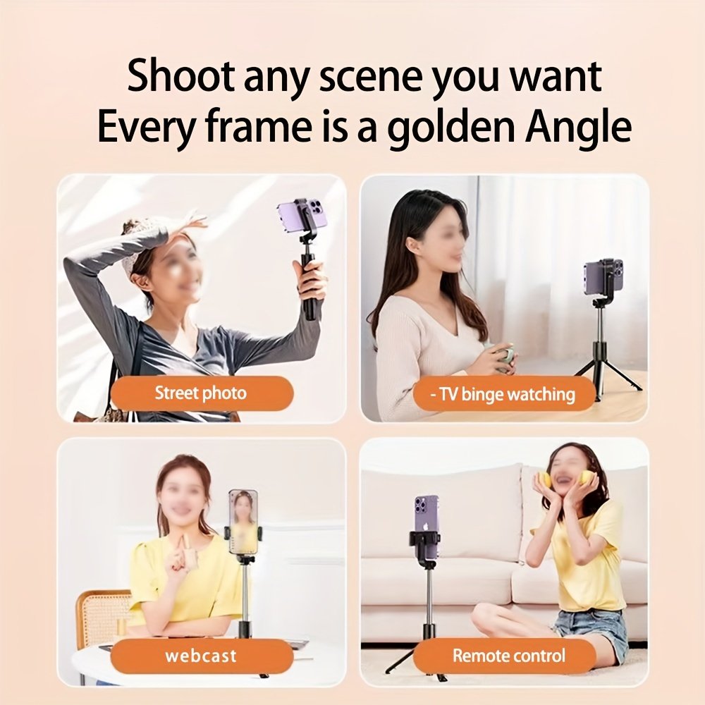 Selfie Stick with 360° Rotation: Mini Travel Portable, Wireless Remote Control, Stable Video Recording, and Design - Image 10