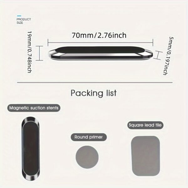 Magnetic Mini Single-row Adhesive Dashboard Mobile Bracket With Strong Magnetic Car Phone Holder On Hot Sale - Image 4