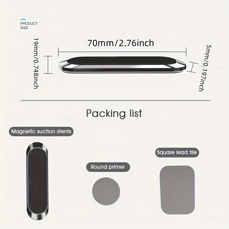 Magnetic Mini Single-row Adhesive Dashboard Mobile Bracket With Strong Magnetic Car Phone Holder On Hot Sale - Image 4
