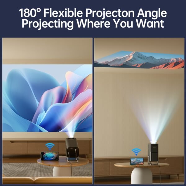 Ultra-Clear 4K Portable Wireless Projector - Perfect for Home Theater, Office & Parties | HDTV Compatible with USB & AV | Easy Setup | Ideal Christmas Gift - Image 8