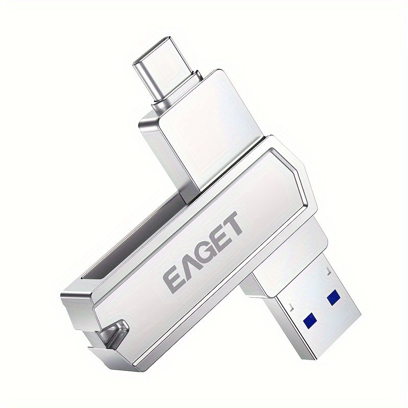 EAGET USB3.2 Flash Drive OTG 1TB Metal U Disk 360° rotates USB Memory Stick 512GB High Speed Memory Stick Pen Drive 32GB 64GB 128GB 256GB USB-A Or Typc-C Flash Drive Disk - Image 3