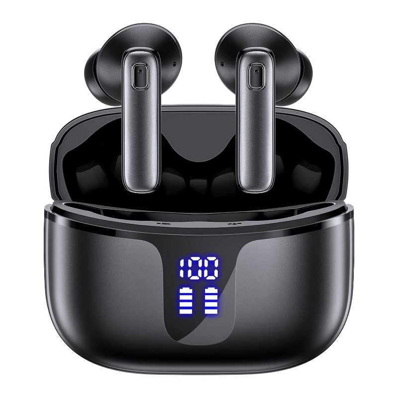 Wireless In-Ear Sports Earbuds with Mic, Noise Cancelling, LED Charging Case, 40H Playtime - Ideal for Running & Workouts - Image 4