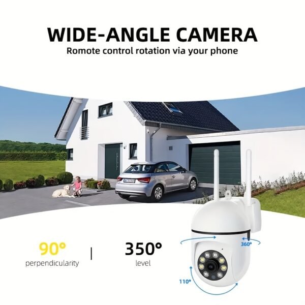 A surveillance camera, two-way intercom home security system, color night vision, AI motion detection, wall hanging, PTZ, two-way audio, application control, USB power supply, support for Wi-Fi, suitable for Christmas and New Year.(charger removed) - Image 6