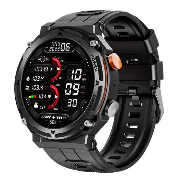 Purspo Outdoor Smart Watch(Answer/Dial Calls), Waterproof Sport Smartwatch Men For iPhone And Android Phones, Fitness Tracker Watch With Multi-Sport Modes/Music-Control/Alarm Clock/Long Battery Life/Good Gifts For Sport Men - Image 5