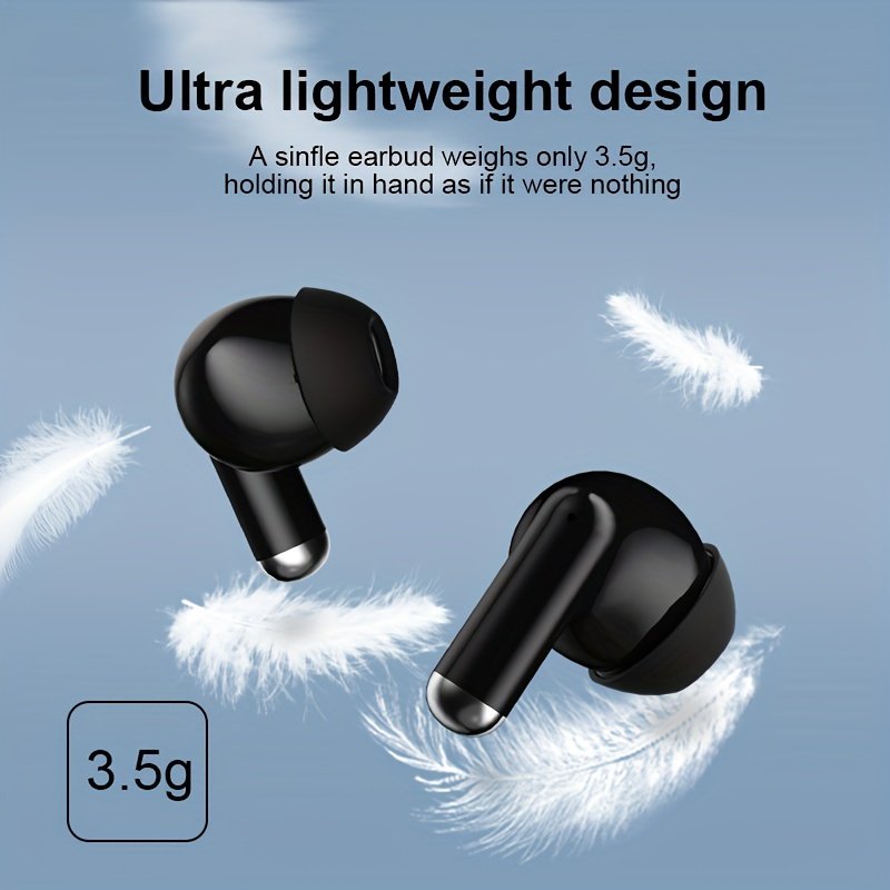 Wireless Headphones, ENC Noise Reduction V5.3 Headphones, 13mm Speaker, 30 Hours Playback Time, Built-in Noise Reduction Microphone, Type-C Fast Charging Box, Stereo for iPhone and for Android, with Digital Display - Image 3