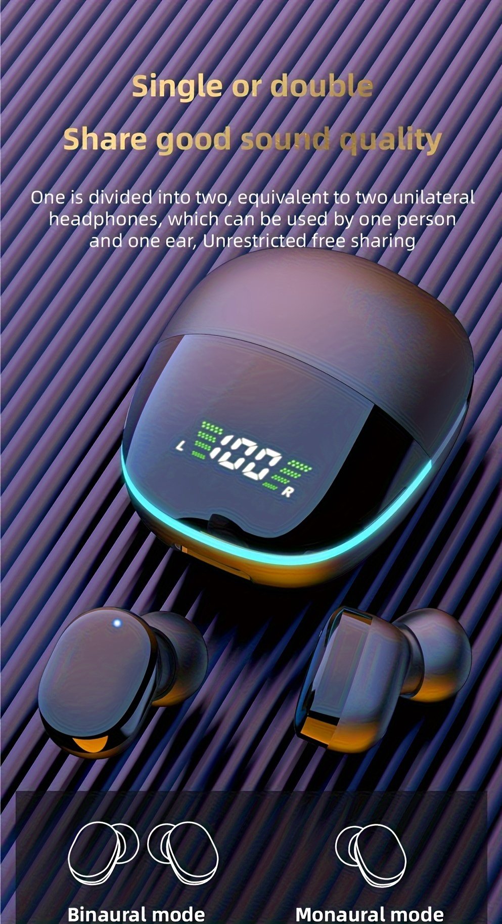 2024 year New Wireless Earphones Headphones With LED Display Touch In-EarTWS Wireless Earbuds Sports Music Game Headset For IOS/Android - Image 12