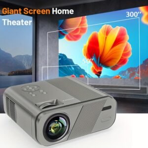 Projector with WIFI And Stand, Full HD 1080P Portable Video Projector, 15000 Lumens, Home Movie Projector, Compatible with Tablets/Laptops/Tv Sticks/Ps4/Usb/Smartphones