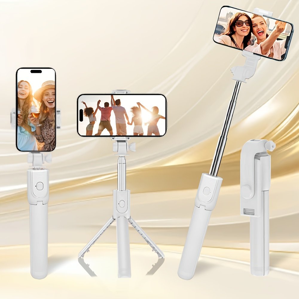 Stable Tripod for Smartphones and Cameras, Anti-Shake Selfie Stick with Desktop Tripod Stand, Indoor/Outdoor Live Streaming, ABS Material, Photography, Selfie Stick - Image 4