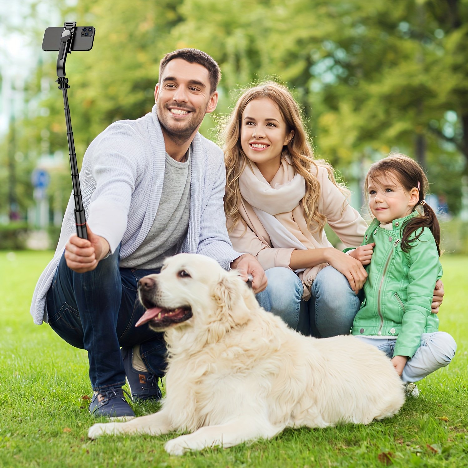 Portable Aluminum Alloy Phone Selfie Stick, Extendable Mobile Phone Tripod, Integrated Wireless Remote Hands Free Shooting For Apple IPhone And Android Smartphones 4''-7" - Image 8