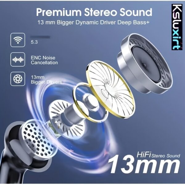Wireless TWS Wireless Earphones with Voice Noise Canceling, HiFi Stereo Sound, In-Ear Design with Microphone and LED Power Display Charging Case - Image 7