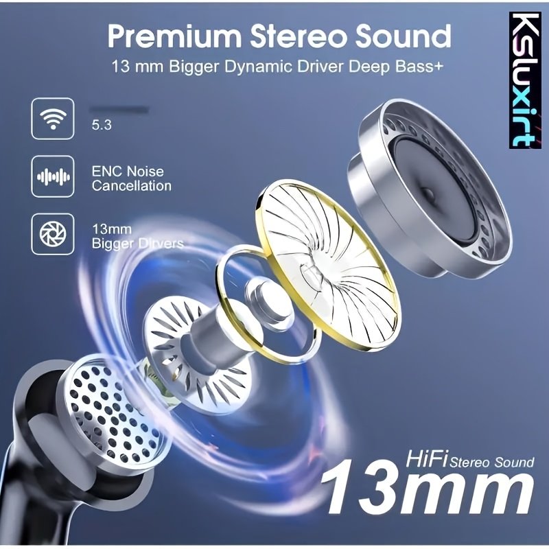 Wireless TWS Wireless Earphones with Voice Noise Canceling, HiFi Stereo Sound, In-Ear Design with Microphone and LED Power Display Charging Case - Image 7