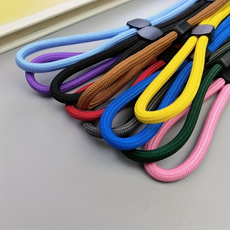 Solid Color Short Mobile Phone Lanyard, Adjustable Lanyard, Water Cup, Flashlight Pendant, Accessories, Thick Wrist Rope, Anti-lost Lanyard - Image 4