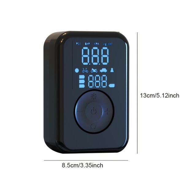 Portable Wireless Car Battery Jump Starter, Tire Inflator, Air Compressor Easily Inflates Tires, LED Display, with Flashlight And Power Bank, High-Capacity Battery. - Image 3