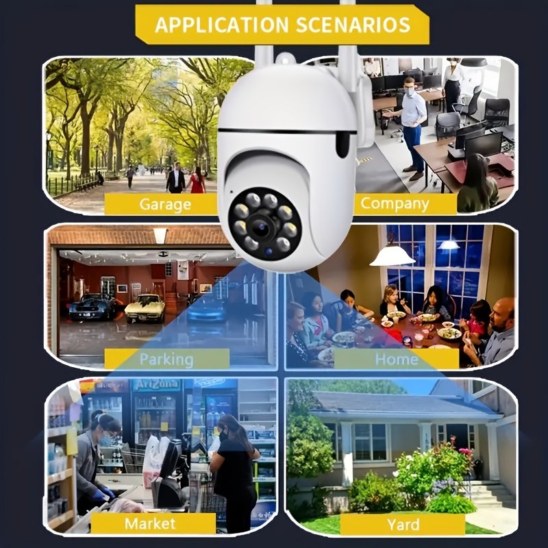 A surveillance camera, two-way intercom home security system, color night vision, AI motion detection, wall hanging, PTZ, two-way audio, application control, USB power supply, support for Wi-Fi, suitable for Christmas and New Year.(charger removed) - Image 9