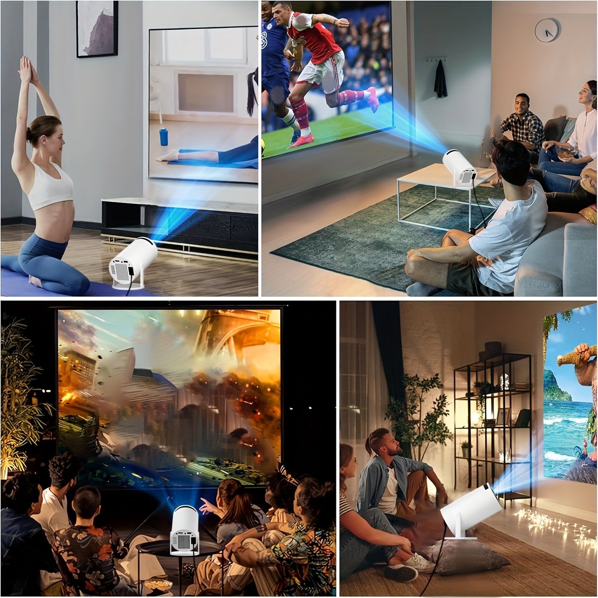 Portable Hd720P LCD Projector, Android 12, 16:9 Aspect Ratio, 100-199 Lumens, 3D-Ready, with USB Power, Remote Control, for Both Home Entertainment And Office Use, No Battery Required - Image 10