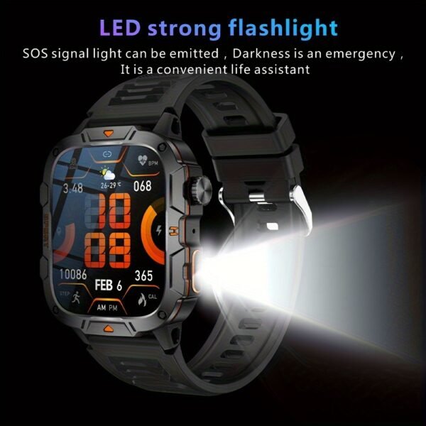 Sports Smart Watch, 4.98cm Smartwatch With LED Lighting, Call Answering, Fitness Tracking With Pedometer, Outdoor Sports Activity Watch For Men/Women - Image 5
