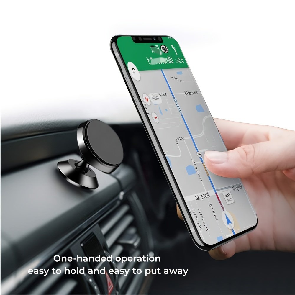 Universal Aluminum Alloy Car Phone Holder, 360 Degree Rotation, Strong Magnetic Mount, Durable Auto Dashboard Accessory - Image 13
