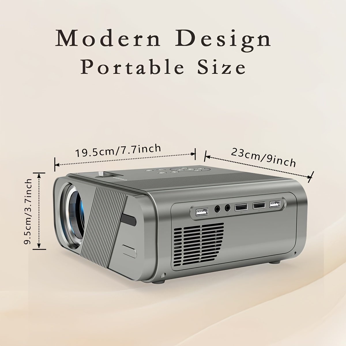 Projector with WIFI And Stand, Full HD 1080P Portable Video Projector, 15000 Lumens, Home Movie Projector, Compatible with Tablets/Laptops/Tv Sticks/Ps4/Usb/Smartphones - Image 4