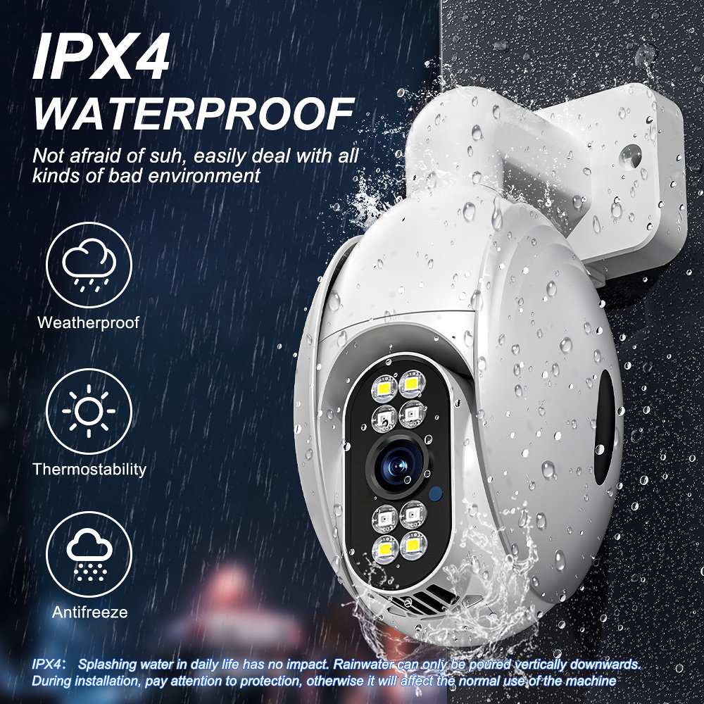 WJG 1080P HD Wireless WiFi Security Camera, Outdoor Wall Hanging, IPX4 Waterproof, Color Night Vision, AI Motion Detection, Two-Way Audio, Real-Time Video Recording, USB Powered, No Battery Required, Mini Camera Wireless - Image 2