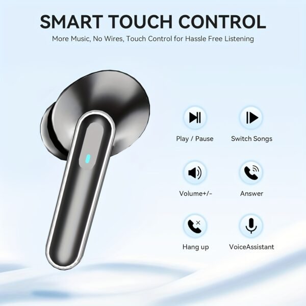 1 Pair LIFEBEE True Wireless Earbuds with Digital LED Power Display, TWS In-Ear Headphones with ENC Noise Cancelling, Built-in Condenser Mic, Sports Exercise Earphones with Deep Bass, Type-C Rechargeable Case, 300mAh Lithium Polymer Battery, Wireless Open - Image 17