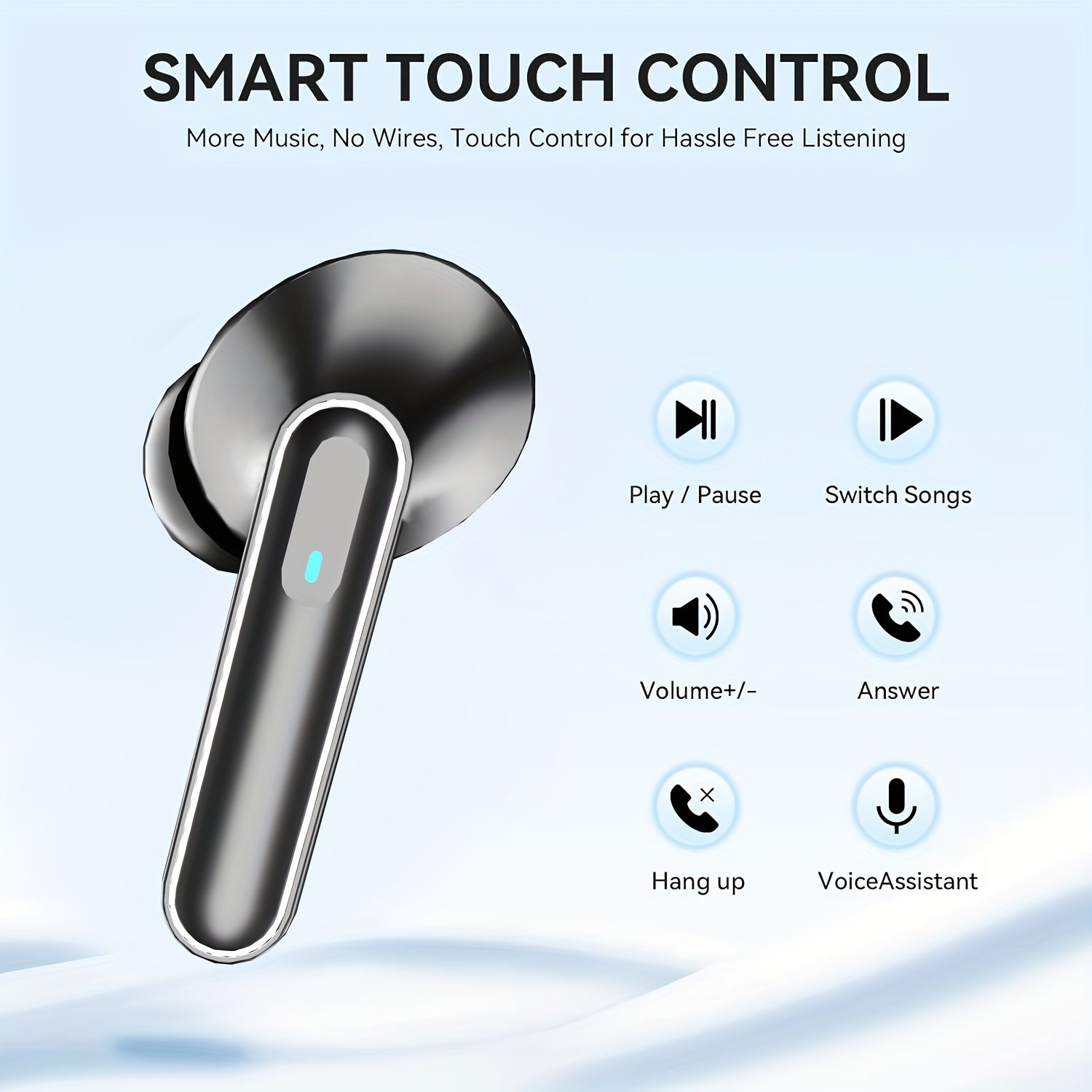 1 Pair LIFEBEE True Wireless Earbuds with Digital LED Power Display, TWS In-Ear Headphones with ENC Noise Cancelling, Built-in Condenser Mic, Sports Exercise Earphones with Deep Bass, Type-C Rechargeable Case, 300mAh Lithium Polymer Battery, Wireless Open - Image 17