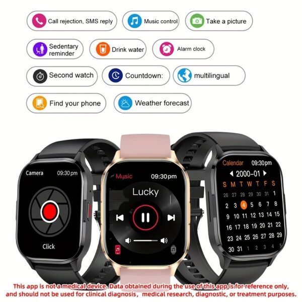 SENBONO AMOLED Smart Watch For Men, Wireless Call And Answer Call, Alway On Display HD AMOLED Screen, Multiple Sports Modes, Step, Distance, Calories Smart Watch - Image 3