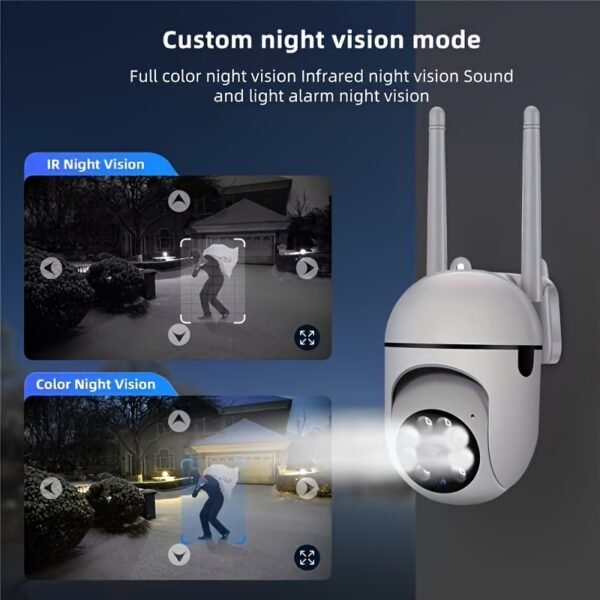 1pc High-definition 1080P Wireless Wifi Security Camera PTZ IP 355-degree 2.4G System Two-way Audio Motion Detection and Visual Active Defense Alarm Notification Push Pet Youngsters Monitor Supports Up to 256G TF/SD Card Intercom Home Security Camera, Rem - Image 8