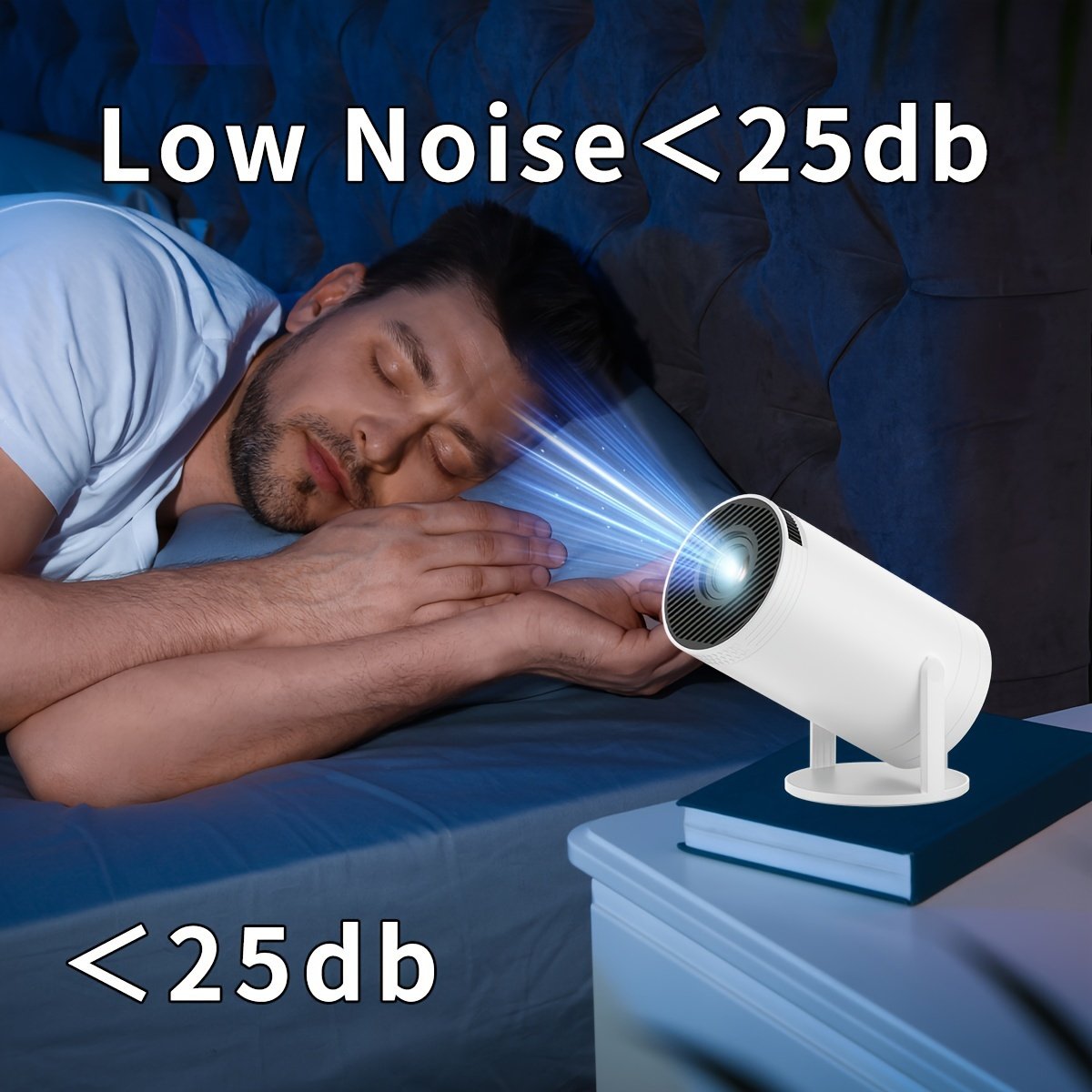 XYA 1080P Portable Projector, 4K Support, 5G WiFi BT5.2, Built-in Android 11.0, 18000Lumen, 3.3meter Display, Home Theater, Table Mount, Remote Control, 16:9 Aspect Ratio, LCD, USB/AV Connectivity, European Standard Plug, 220-240V, for Smartphone/Tablet/L - Image 5