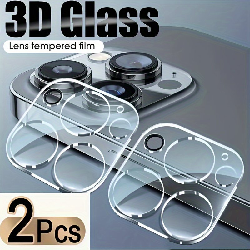 2-Pack HD Glass Camera Lens Protector for iPhone 14/14 Plus/14 Pro/14 Pro Max, 13/13 Pro/13 Pro Max, 12/12 Pro/12 Pro Max, 11/11 Pro/11 Pro Max - Scratch Resistant, Glossy Full Coverage Transparent Protective Film - Image 5