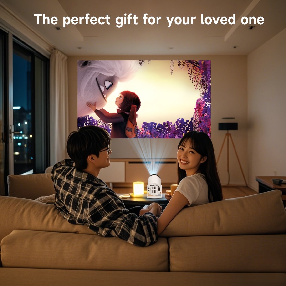 XYA Ultra HD Projector 4K/1080P, 3.3meter Wireless Portable Mini Projector with Remote, Table Mount, LCD, 16:9 Aspect Ratio, 220-240V, Smartphone/Tablet Connectivity, Wi-Fi BT5.2, European Standard Plug, for Home Theater - Image 5