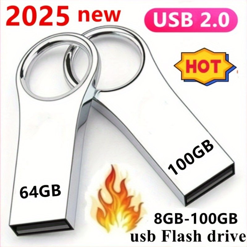 2025 Big Promotion: 100% Real Capacity Metal Usb 2.0 Flash Drive Pen Drive Usb Stick U Disk Is Suitable For All Kinds Of Products With USB Interface