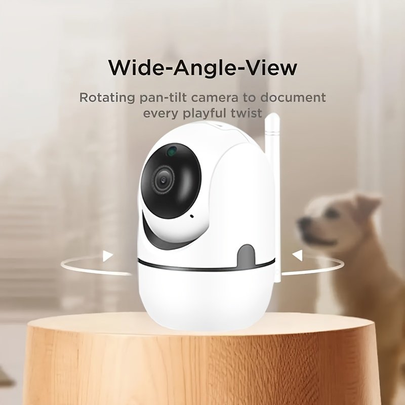 An Indoor Security Wifi Camera, Automatic Tracking, Color Night Vision Home Protection, Two-Way Audio, AI Intelligent Tracking Motion Detection, Suitable for Home Street Security And Monitoring, Can Be Used As Christmas And Halloween Gifts.