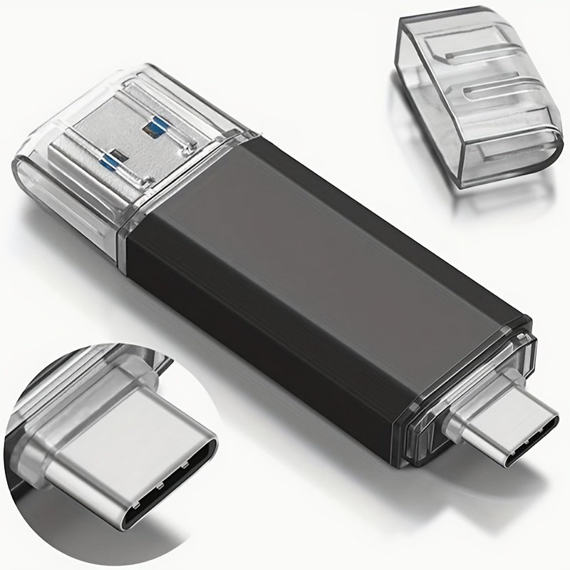 USB C Flash Drive 100GB/16GB/512MB Dual C-Type Thumb Drive C-Type 2-in-1 USB 2.0 Dual Interface Flash Drive High Speed OTG Thumb Drive Metal Memory Stick Photo Stick For Android Smartphones And Tablets - Image 15