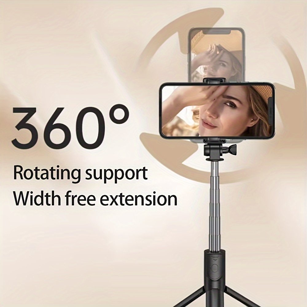 Selfie Pole Shooting Mobile Phone Holder, Floor-standing Tripod Selfie God, Travel Convenient 360-degree Rotation, Live Broadcast Camera Outdoor Handheld Anti-shake Panoramic Camera - Image 8