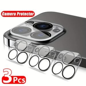 3pcs Transparent Mobile Phone Lens Film Camera Tempered Glass Film Suitable for iPhone 11/12/13/14/15