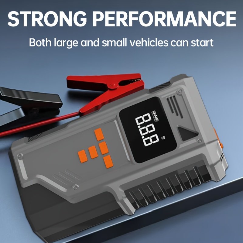 1pc 5-in-1 Car Jump Starter with Air Pump, 150PSI Portable Battery Booster with Digital Tire Inflator, USB Rechargeable Lithium Battery, 8000mAh, for Gasoline Diesel Battery Charging, Multi-Functional All-in-One Machine - Image 4