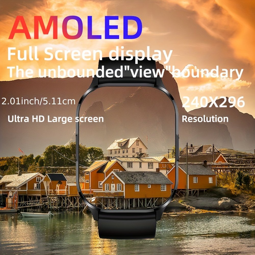 SENBONO AMOLED Smart Watch For Men, Wireless Call And Answer Call, Alway On Display HD AMOLED Screen, Multiple Sports Modes, Step, Distance, Calories Smart Watch - Image 6