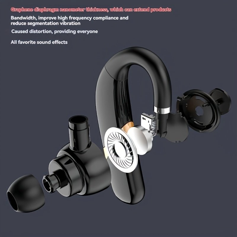 Wireless Headphones with Microphone, Office Wireless Headphones, Truck Driver Headphones, with ENC Noise Reduction, Business Wireless Headphones, Button Answer/End, Sports Running Headphones, Work Music Headphones, Car Wireless Headphones - Image 9