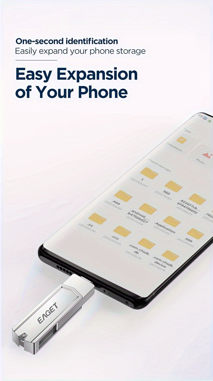 EAGET USB3.2 Flash Drive OTG 1TB Metal U Disk 360° rotates USB Memory Stick 512GB High Speed Memory Stick Pen Drive 32GB 64GB 128GB 256GB USB-A Or Typc-C Flash Drive Disk - Image 16