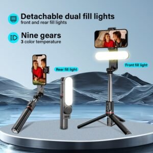 Detachable beauty fill light selfie stick, extended wireless remote control, anti shake phone universal multifunctional tripod