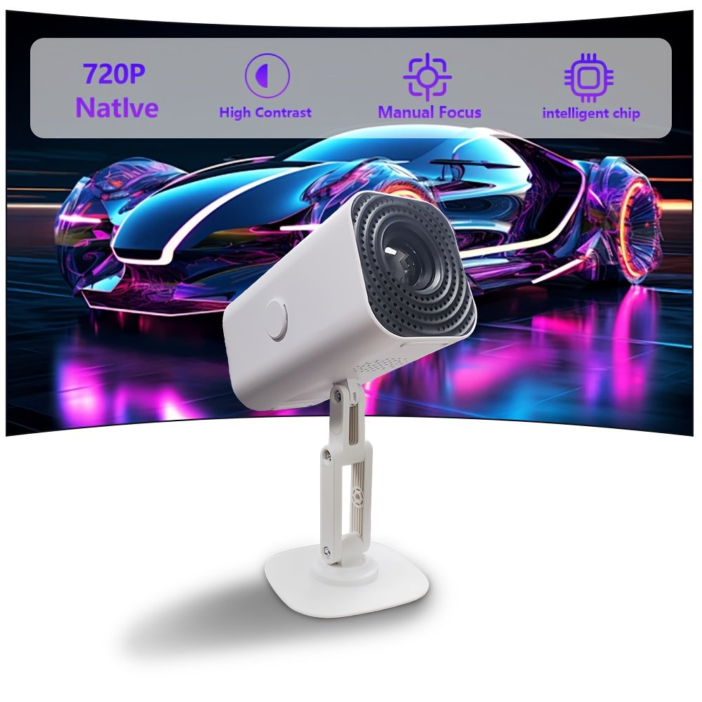 Compact HD Projector 1280x720P, 1800 Lumens, 180° Rotatable, Adjustable Table Mount, USB Powered, Wi-Fi, Built-in Speakers, Button Control, 16:9 Aspect Ratio, Ideal for Home Theater & Outdoor Use, Perfect Gift for Birthdays & Holidays - Image 5
