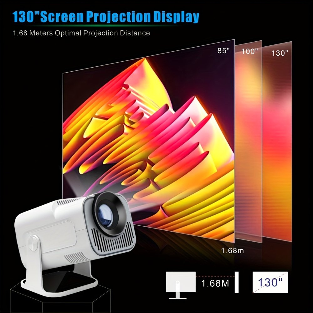2024 New HY320 Mini Projector 4K Ultra HD, Android 11.0, Lightweight and Portable 1280P 720P 320ANSI Portable Wireless Home Cinema 180 ° Projection Multi angle Adjustment - Image 11