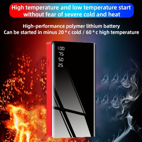 Portable Car Jump Starter with a 1000A Capacity, Suitable for 6.0L Gasoline And 3.0L Diesel Engines, Featuring Extended Smart Jumper Cables, a Light, And a Compact Design. - Image 5