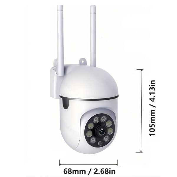 2pcs 1080P HD Security Dome Cameras, Wireless WiFi Connectivity, PTZ Control via App & Amazon Alexa, Motion & Audio Alerts, with Color Night Vision, Wall Hanging, Non-Waterproof, for Indoor/Outdoor Home Security with Spotlight & Siren, USB Powered - Image 8