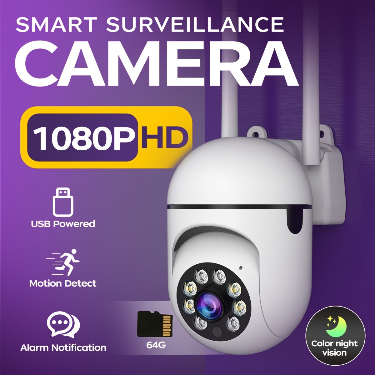 JOOAN 200W Ultra HD Dual-Camera PTZ Outdoor Security Camera - Wireless IP, 1080P FHD with 2.4G WiFi, Dual-Screen Display, Auto-Tracking, Night Vision, Two-Way Audio, Motion Detection, 360° Full View, for Home & Street Safety - Image 12