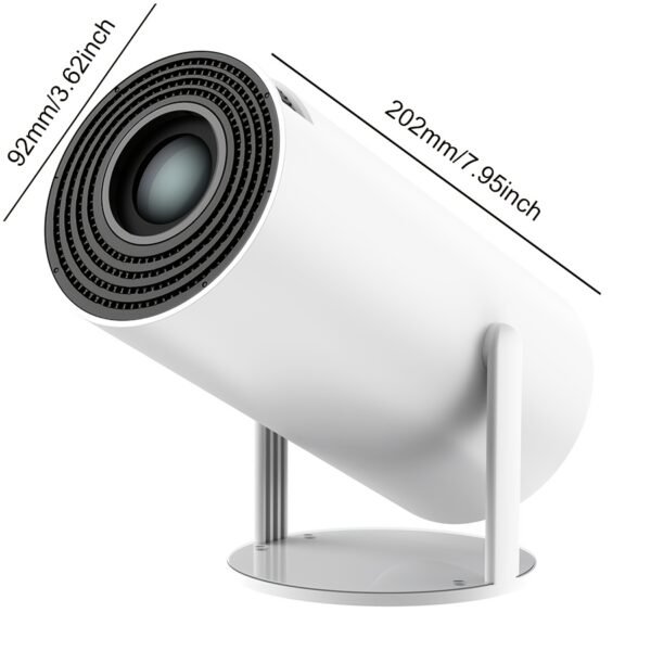 Yleegs P3 Portable Projector, 4K 1080P Full HD, Smart Auto Horizontal Correction, 180° Rotatable, Table Mount, Remote Control, with USB Power, 50-99 Lumens, 16:9 Aspect Ratio, LCOS Display Technology, Android 9.0, Display Port Connectivity, Built-in Speak - Image 7