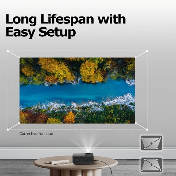Projector with WiFi 5, Native 1080P Outdoor Movie Projector, Smart Home Projector for Phone/Laptop/TV Stick - Image 9
