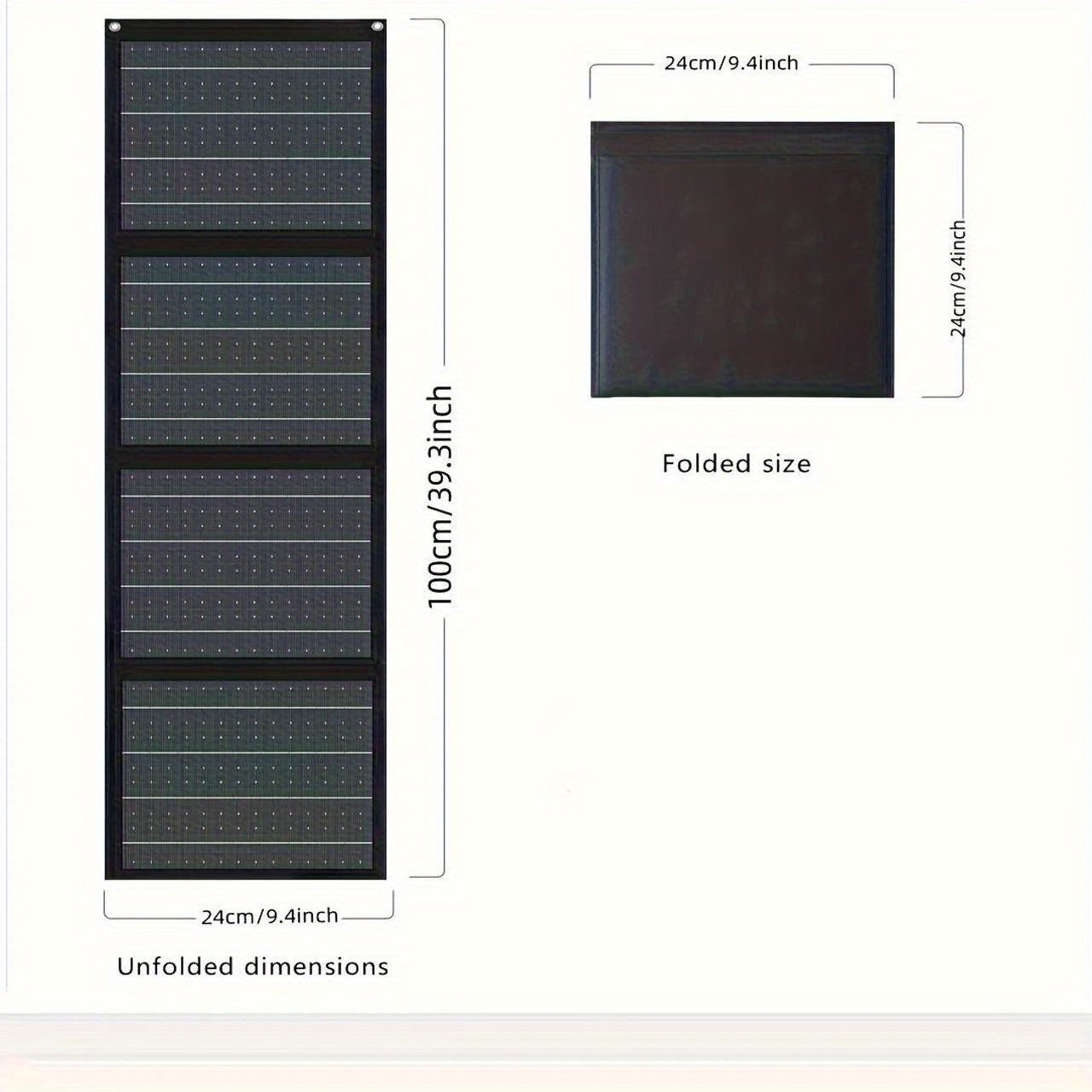 65W Solar Charger - Lightweight, Portable & Foldable with Carabiner Clip for Mobile Phones - Image 4
